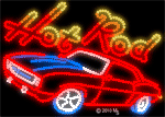 Hot Rod Car Animated LED Sign
