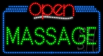 Massage LED Big Size 60x30cm Massage Open Signs 24hr ShipOut OZ power plug