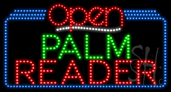 Palm Reader Open Animated LED Sign