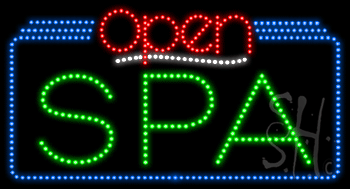 Spa Open Animated LED Sign