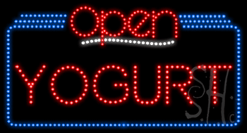 Yogurt Open Animated LED Sign