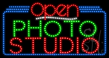 Photo Studio Open Animated LED Sign