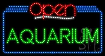 Aquarium Open Animated LED Sign