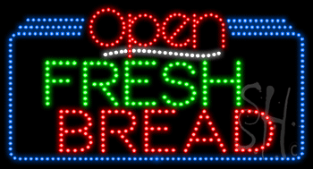 Fresh Bread Open Animated LED Sign