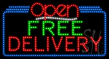 Free Delivery Open Animated LED Sign