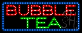 Bubble Tea Animated LED Sign