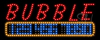 Bubble Tea Animated LED Sign