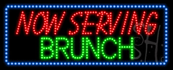 Now Serving Brunch Animated LED Sign