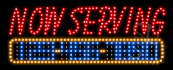 Now Serving Breakfast Animated LED Sign