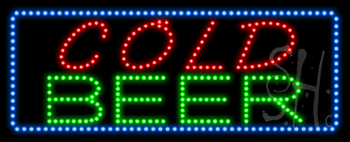 Cold Beer Animated LED Sign