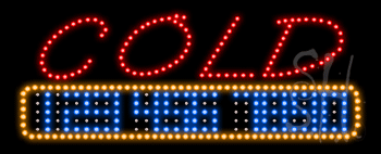 Cold Beer Animated LED Sign