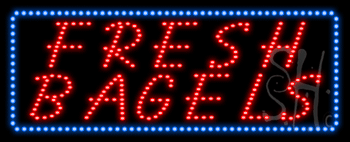 Fresh Bagels Animated LED Sign