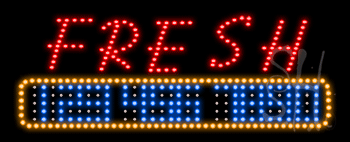 Fresh Bagels Animated LED Sign
