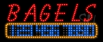 Bagels Animated LED Sign