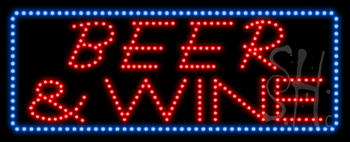 Beer and Wine Animated LED Sign