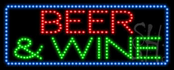 Beer and Wine Animated LED Sign