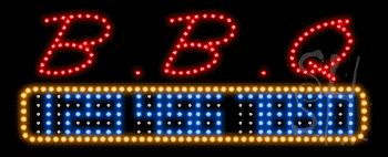 BBQ Animated LED Sign