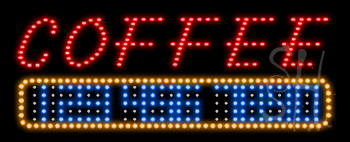 Coffee Donuts Animated LED Sign