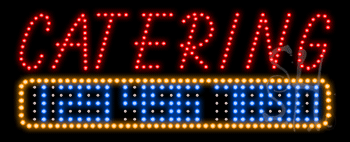 Cafe Catering Animated LED Sign
