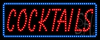 Cocktails Animated LED Sign