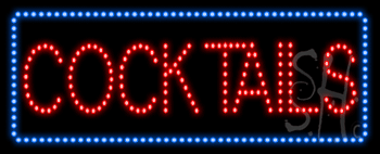 Cocktails Animated LED Sign