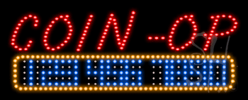 Coin-Op Laundry Animated LED Sign