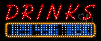 Drinks Animated LED Sign
