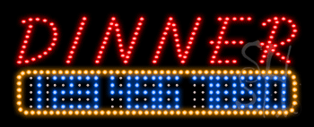 Dinner Animated LED Sign