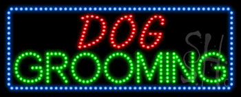 Dog Grooming Animated LED Sign