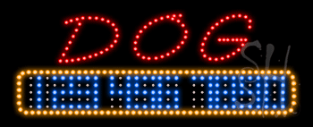 Dog Grooming Animated LED Sign