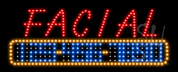 Facial Waxing Animated LED Sign