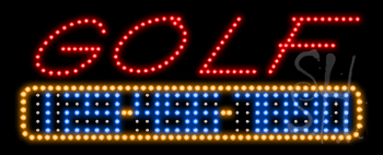 Golf Lessons Animated LED Sign