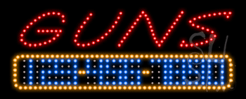 Guns Animated LED Sign
