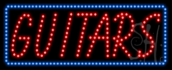 Guitars Animated LED Sign