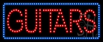 Guitars Animated LED Sign