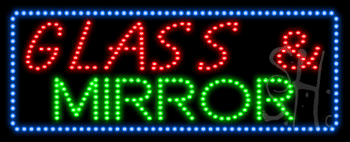 Glass and Mirror Animated LED Sign