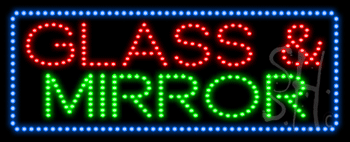 Glass and Mirror Animated LED Sign