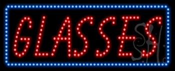 Glasses Animated LED Sign