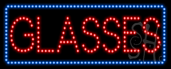 Glasses Animated LED Sign