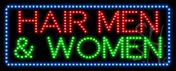 Hair Men and Women Animated LED Sign