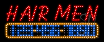 Hair Men and Women Animated LED Sign
