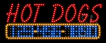 Hot Dogs Animated LED Sign