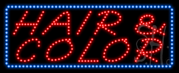 Hair and Color Animated LED Sign