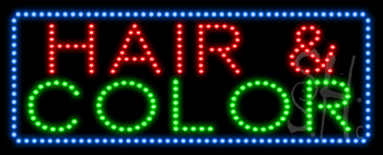 Hair and Color Animated LED Sign