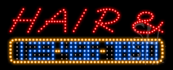 Hair and Color Animated LED Sign