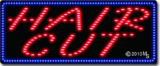 Hair Cut Animated LED Sign