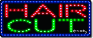 Hair Cut Animated LED Sign