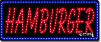 Hamburger Animated LED Sign
