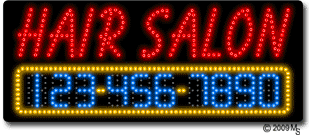 Hair Salon Animated LED Sign