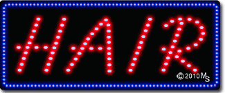 Hair Animated LED Sign